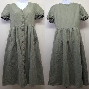 Built By Dreamers M Green House Dress Short Sleeve